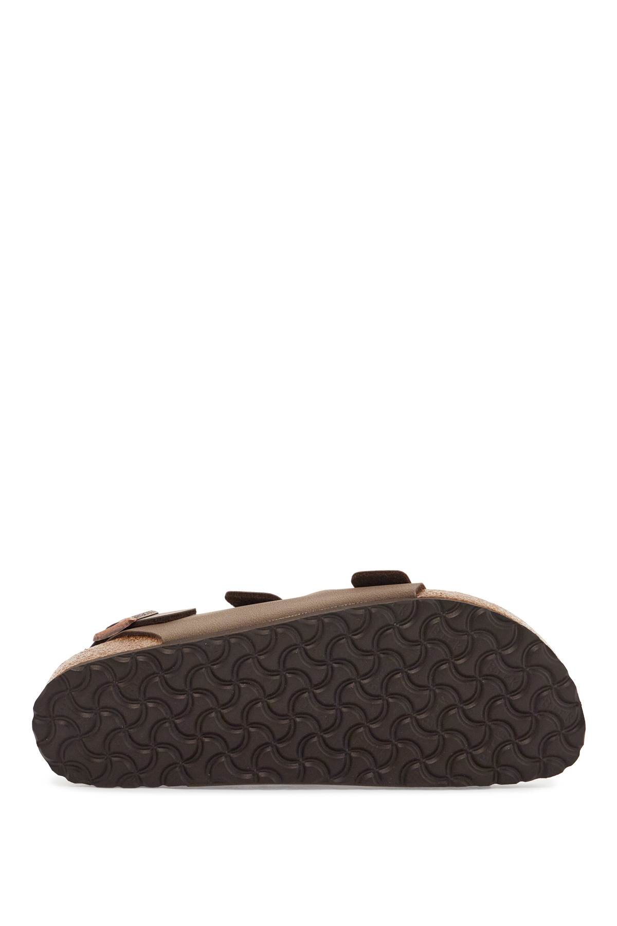 Birkenstock Birkoflor Mocca Sandals With Cork Sole And Adjustable Straps Milano In Marrone