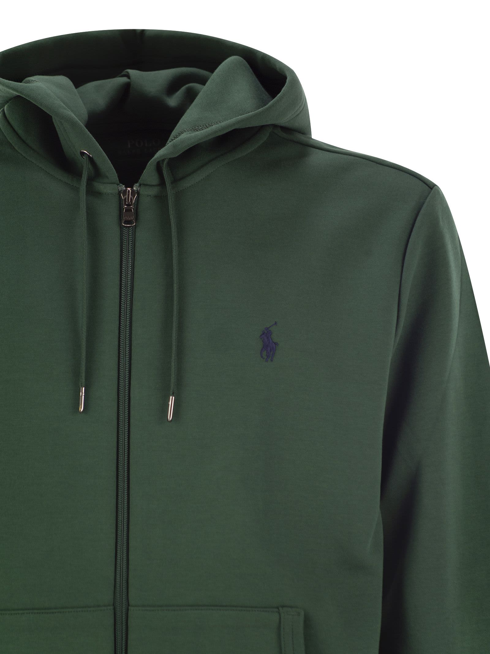 Shop Polo Ralph Lauren Hooded Sweatshirt In Green