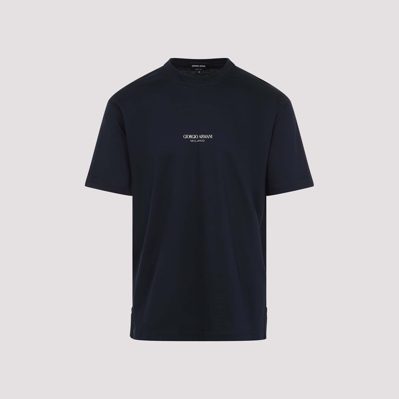 Shop Giorgio Armani Cotton T-shirt In Blue