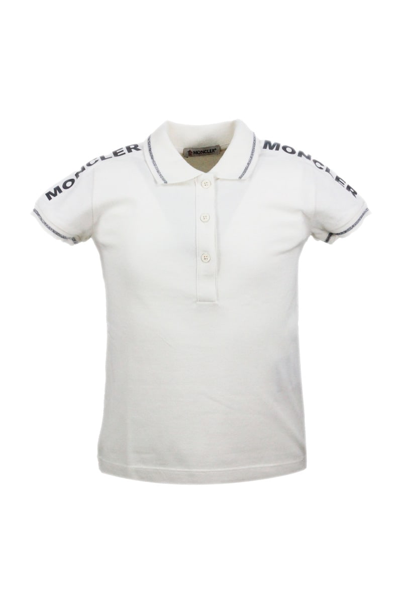 Moncler T-shirt In Cream