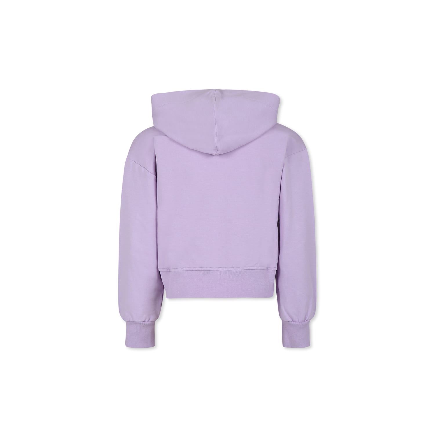 Shop Pinko Lilas Sweatshirt For Girl With Logo In Lilac