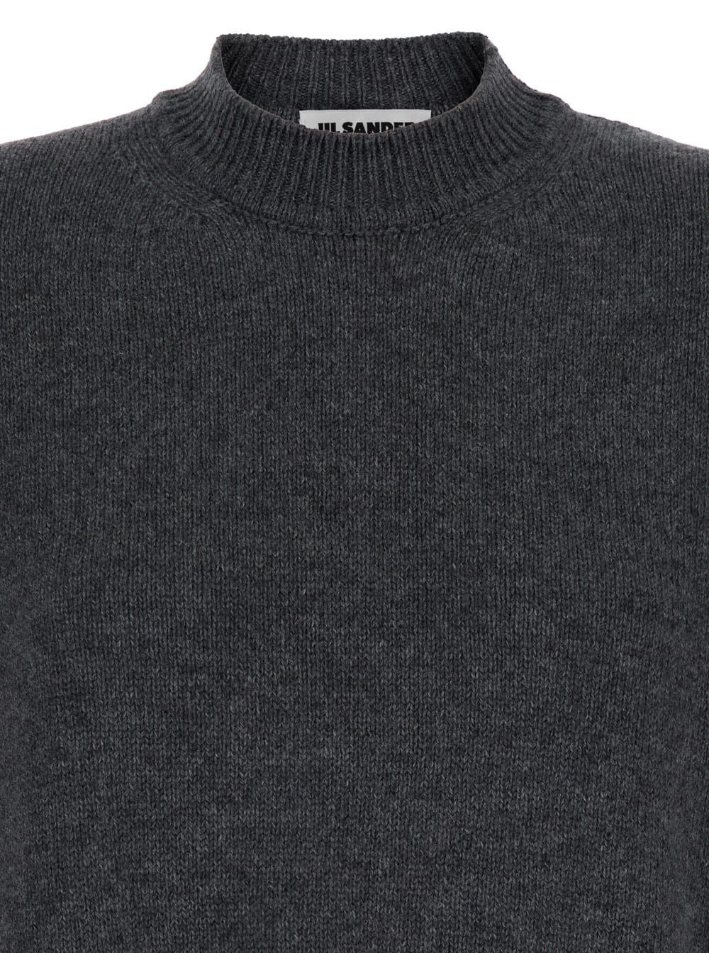 Shop Jil Sander Grey Ribbed Pullover In Cashmere Woman