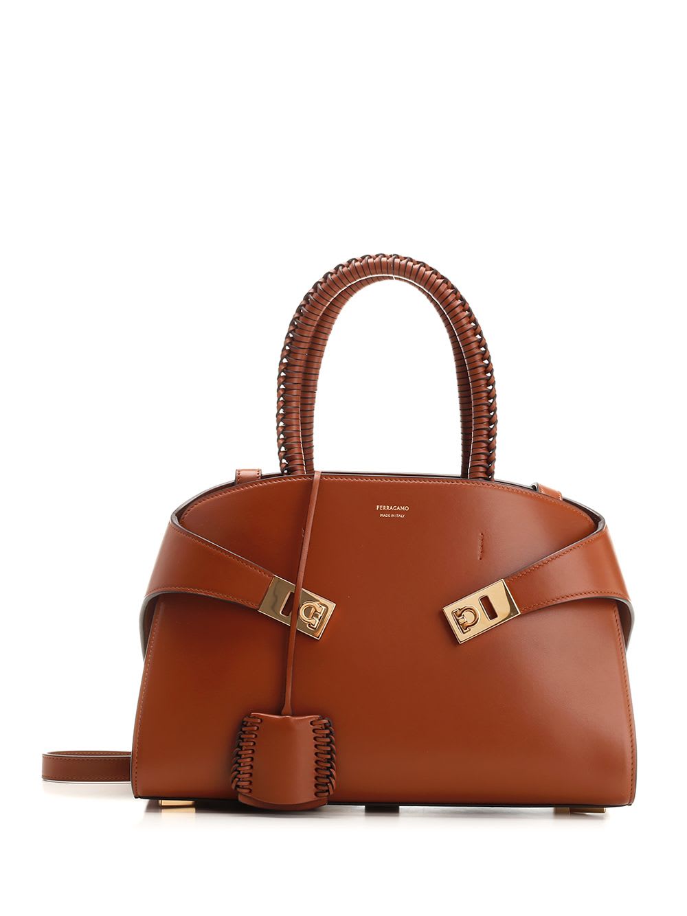 Shop Ferragamo Hug Small In Brown