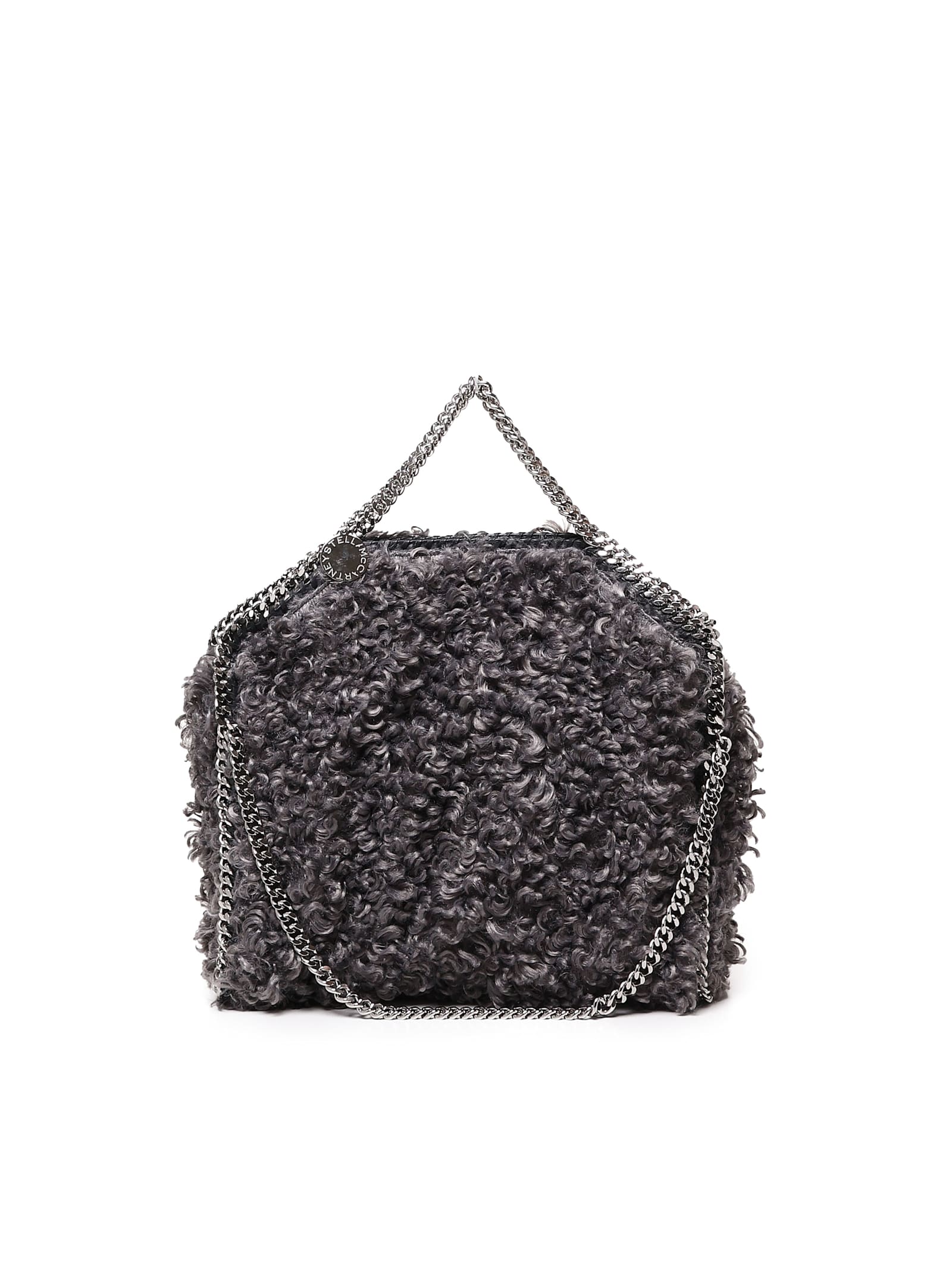 Shop Stella Mccartney Falabella Three Chain Bag In Grey