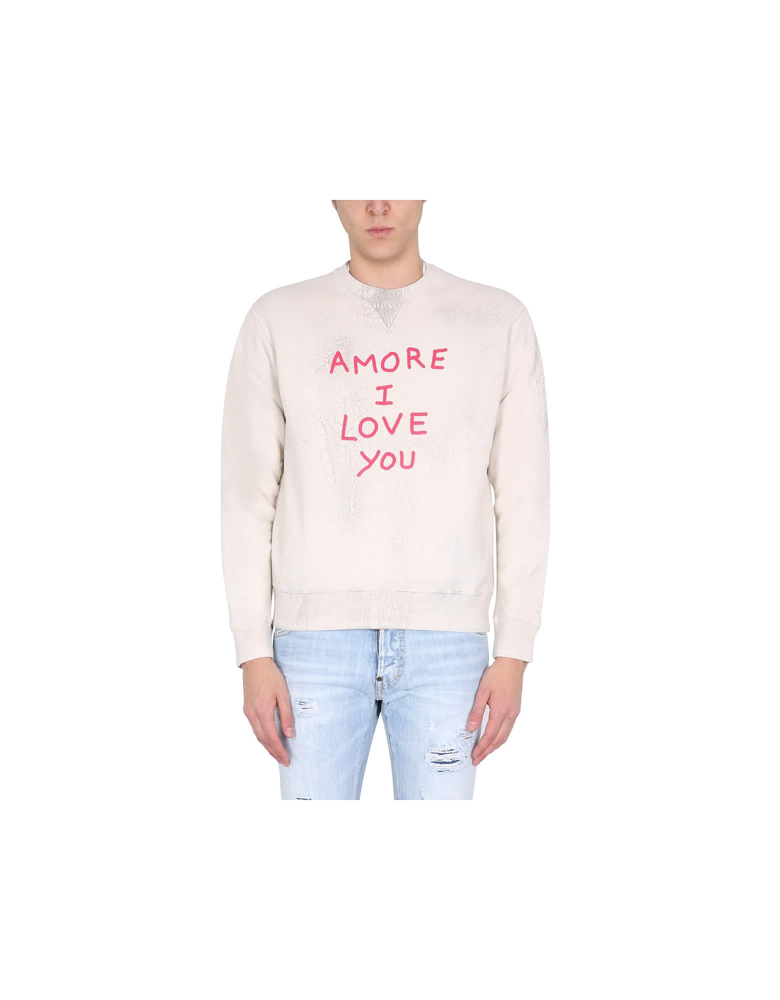 Dsquared2 Printed Sweatshirt In Gray