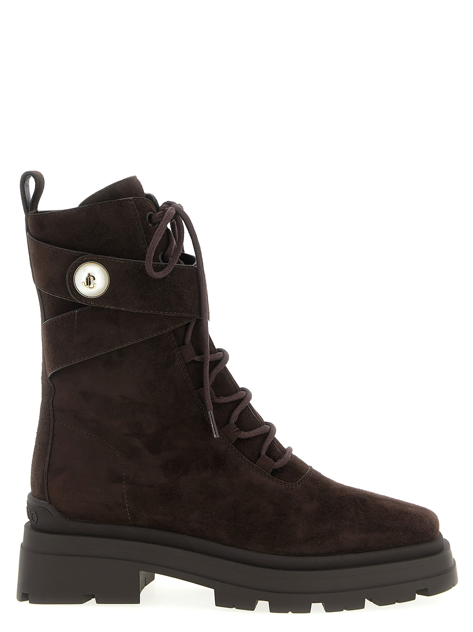 Jimmy Choo Noemi 45 Ankle Chunky Sole Boots In Brown