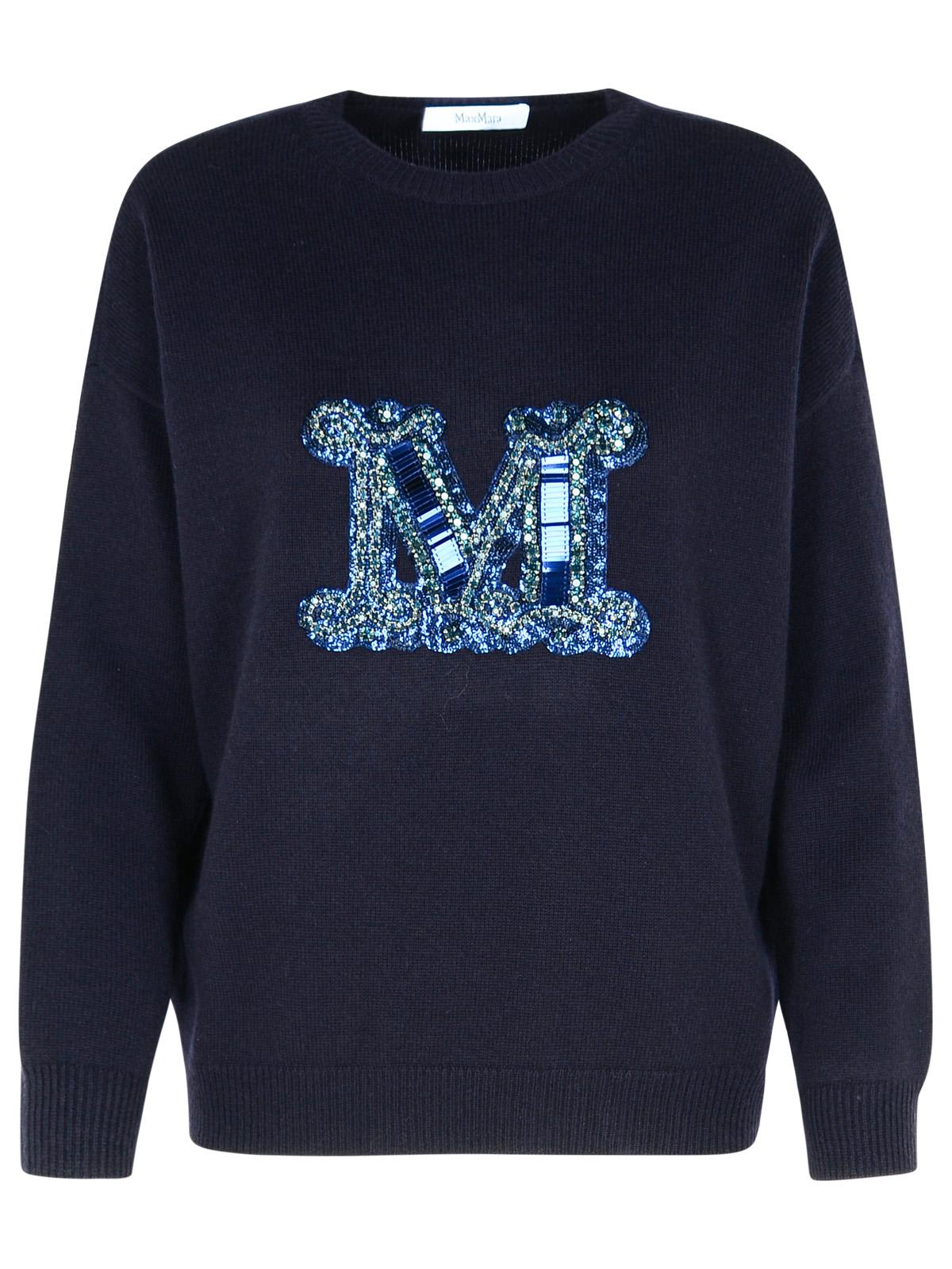 Shop Max Mara Vicolo Sweater In Blue Cashmere Blend