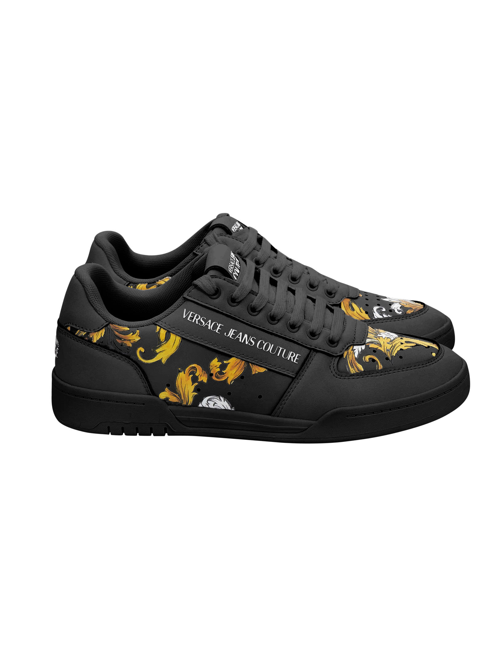 Shop Versace Jeans Couture Sneakers In Black