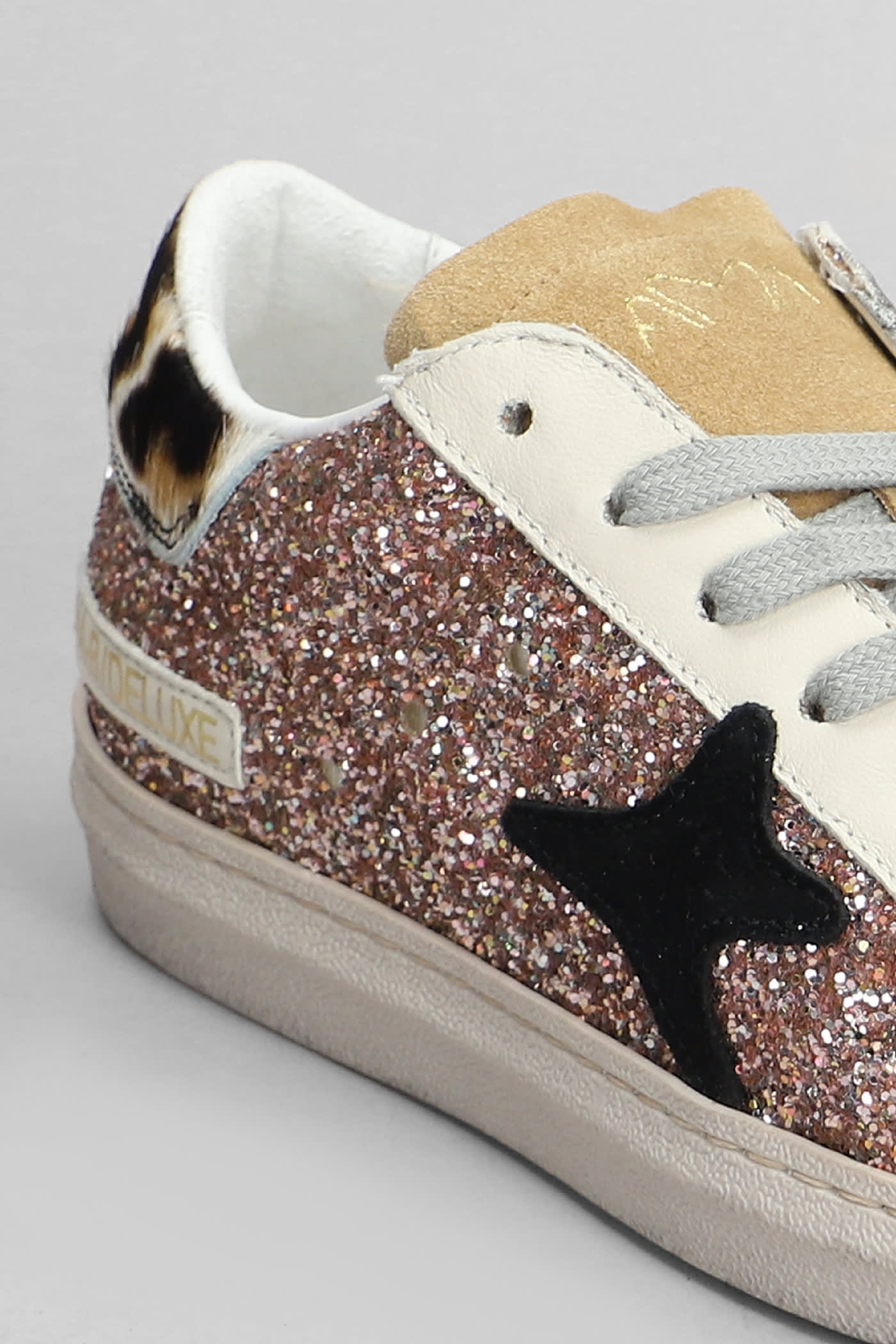 Shop Ama Brand Sneakers In Multicolor Glitter