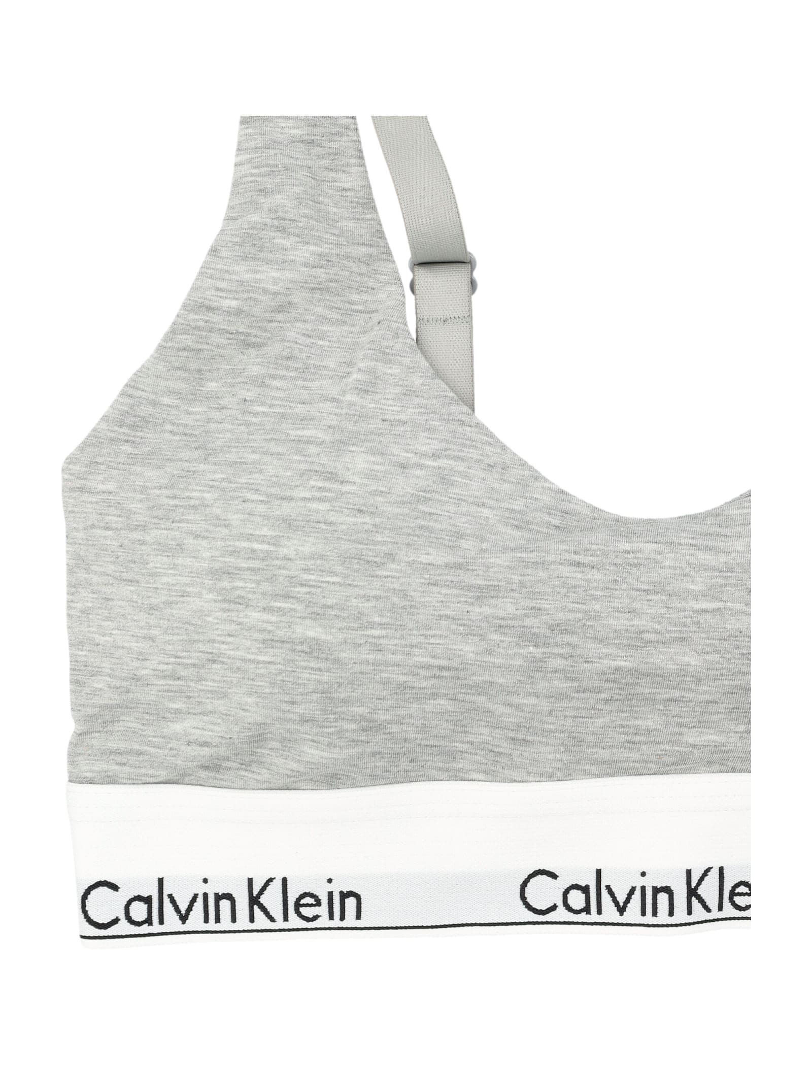 Shop Calvin Klein Lightly Lined Bralette In Grigio