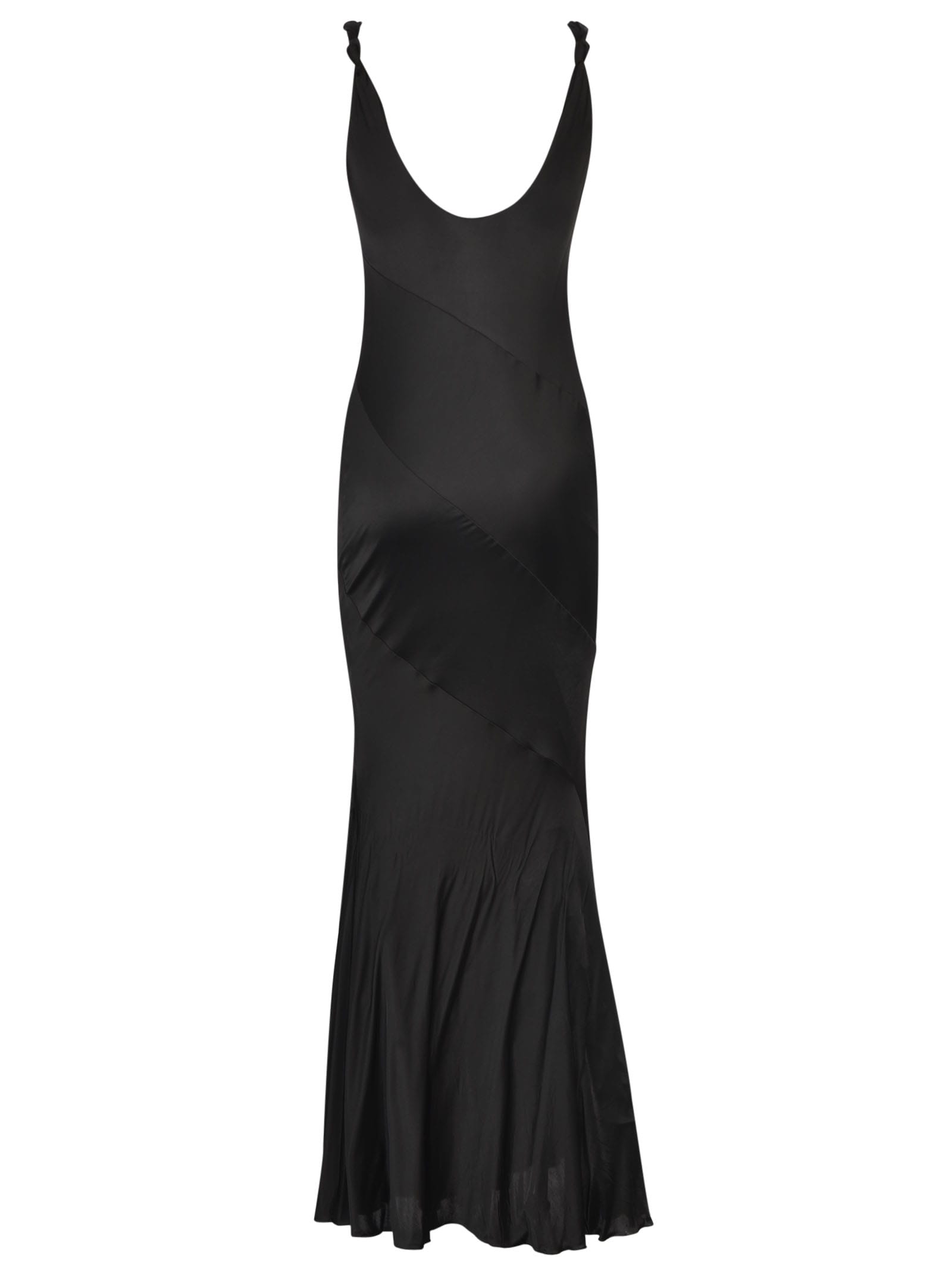 Shop Blumarine Sleeveless Long-length Dress In Nero