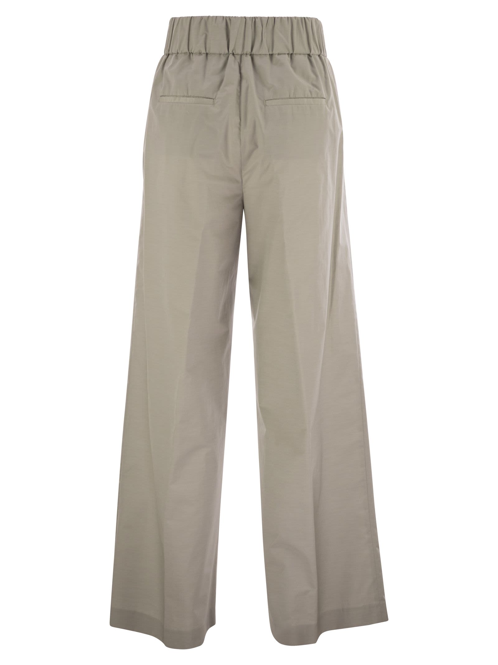 Peserico Trousers In Lightweight Technical Cotton Canvas