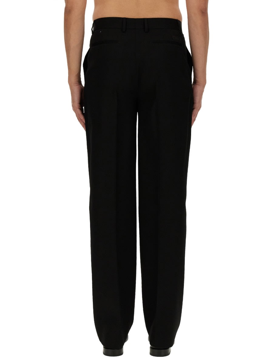 Shop Versace Formal Pants In Black