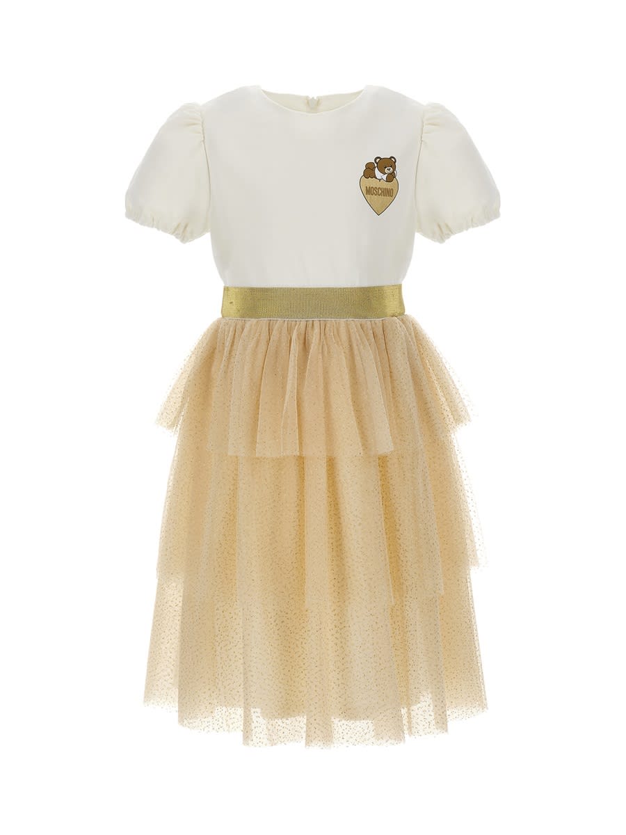 Moschino Kids' M/c Or S/m Dress In White