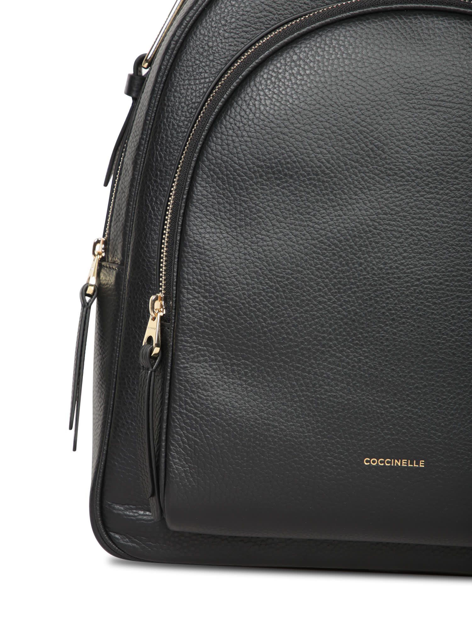 Shop Coccinelle Malory Leather Black Backpack