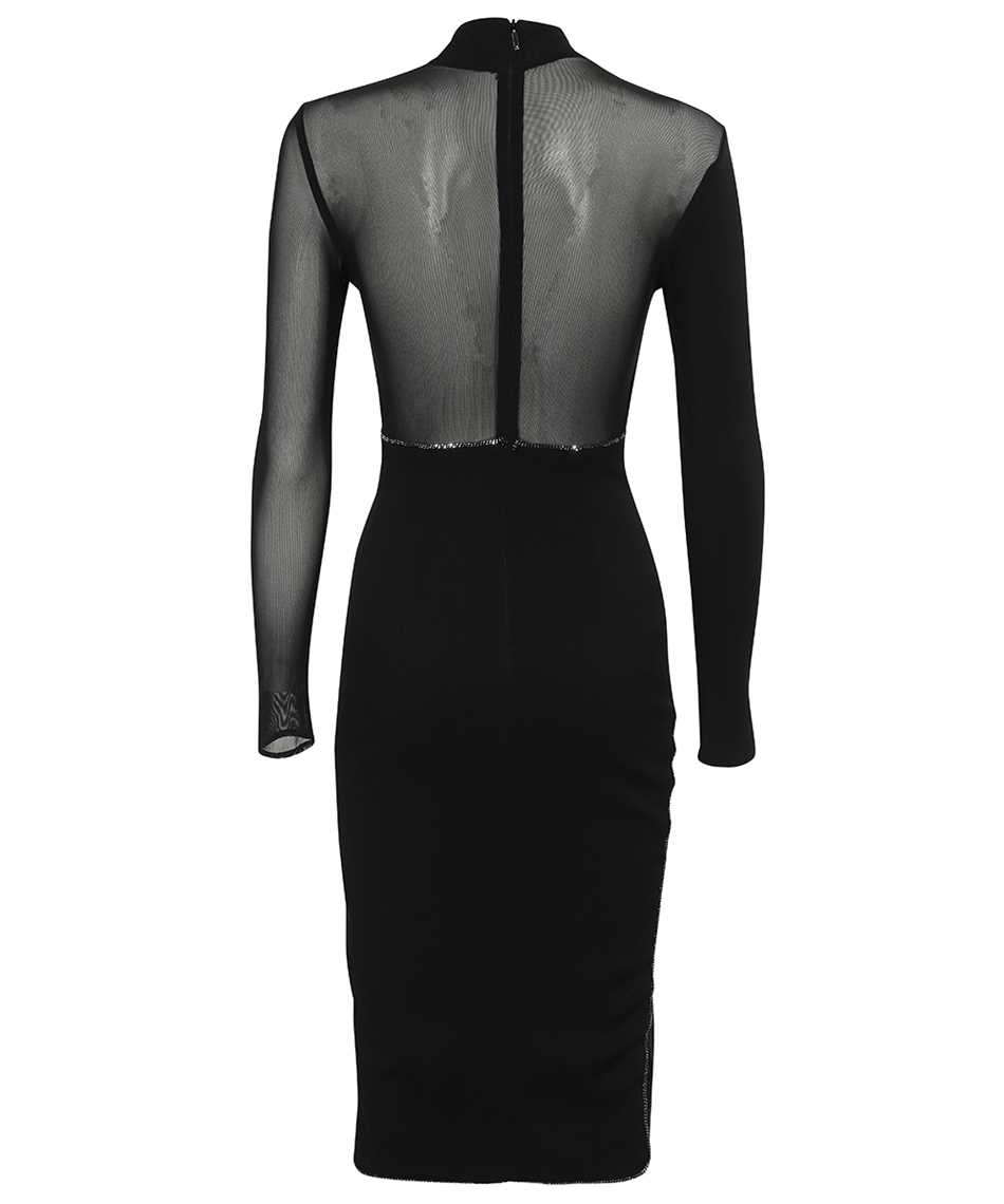 John Richmond Mesh-insert Embellished Party Dress In Black