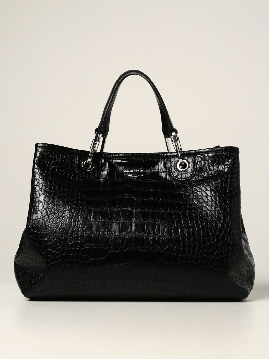 Emporio Armani Handbag Myea Emporio Armani Bag In Crocodile Print Synthetic Leather