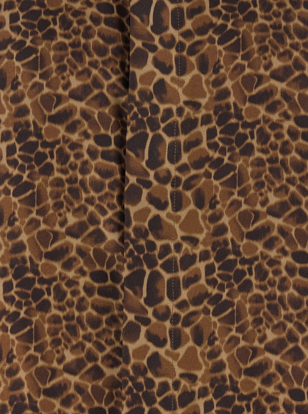 Emporio Armani Brown Shirt With Leopard Print And Pointed Collar In Silk Man In Brown