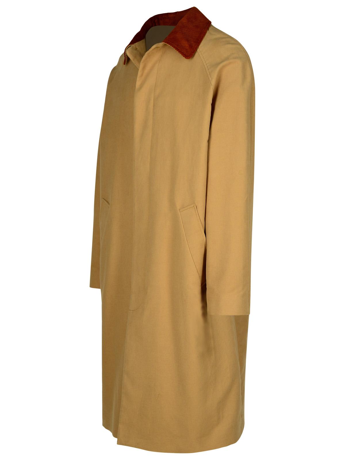 Shop Apc Gaspard Beige Cotton Trench Coat