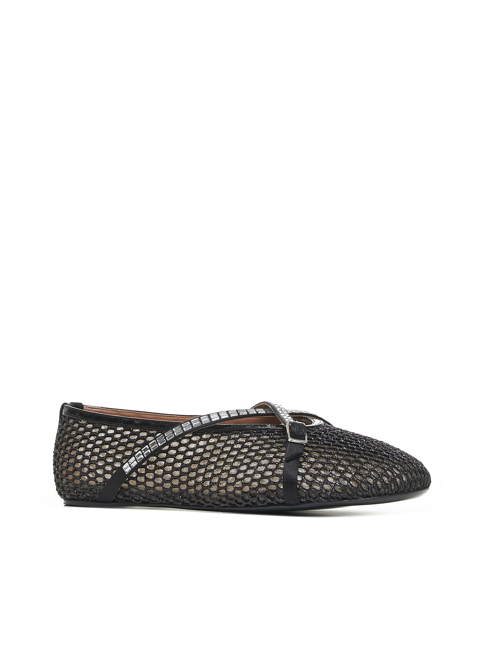 Shop D’accori Flat Shoes In Honey Comb Black