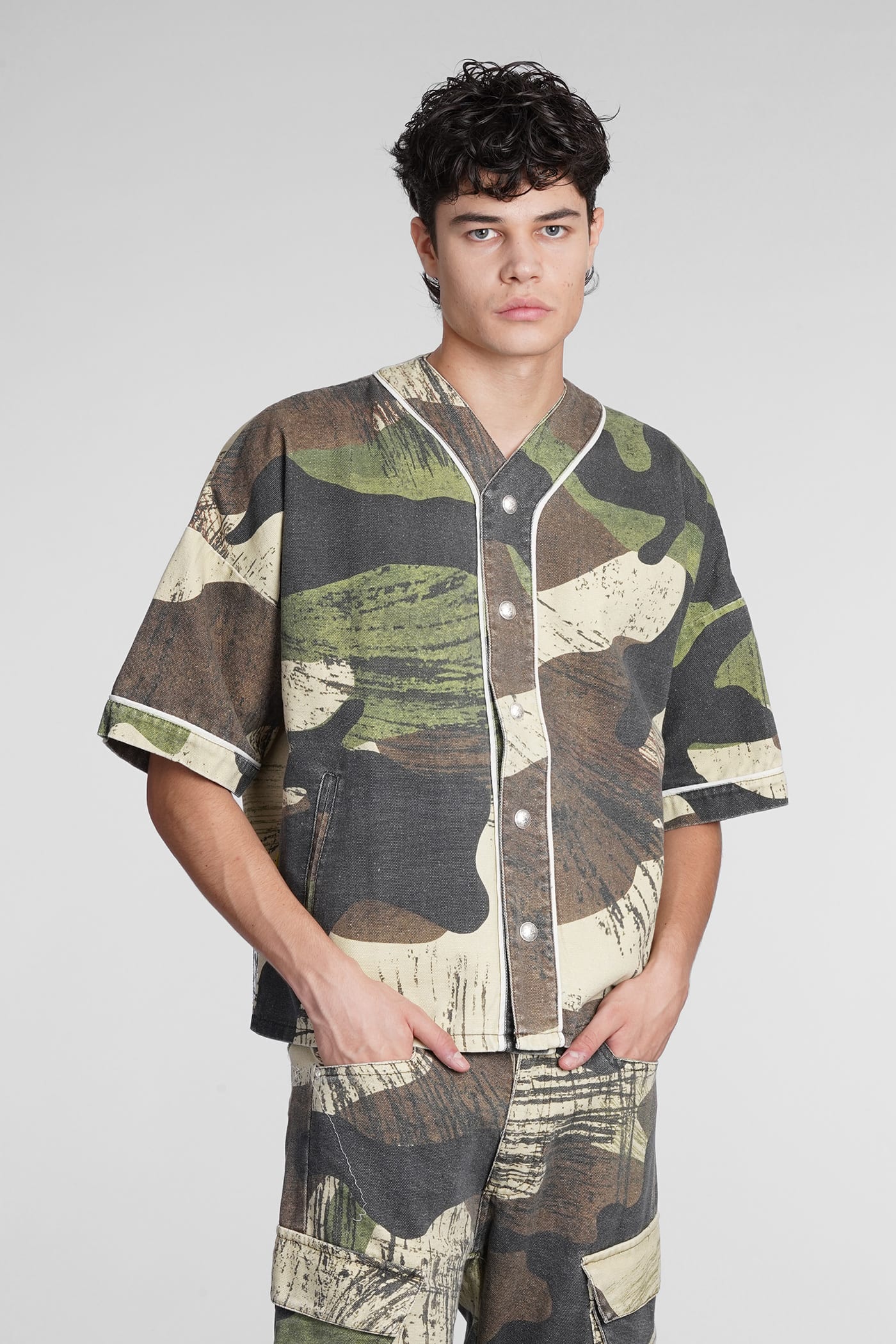 Formy Studio Shirt In Camouflage Cotton