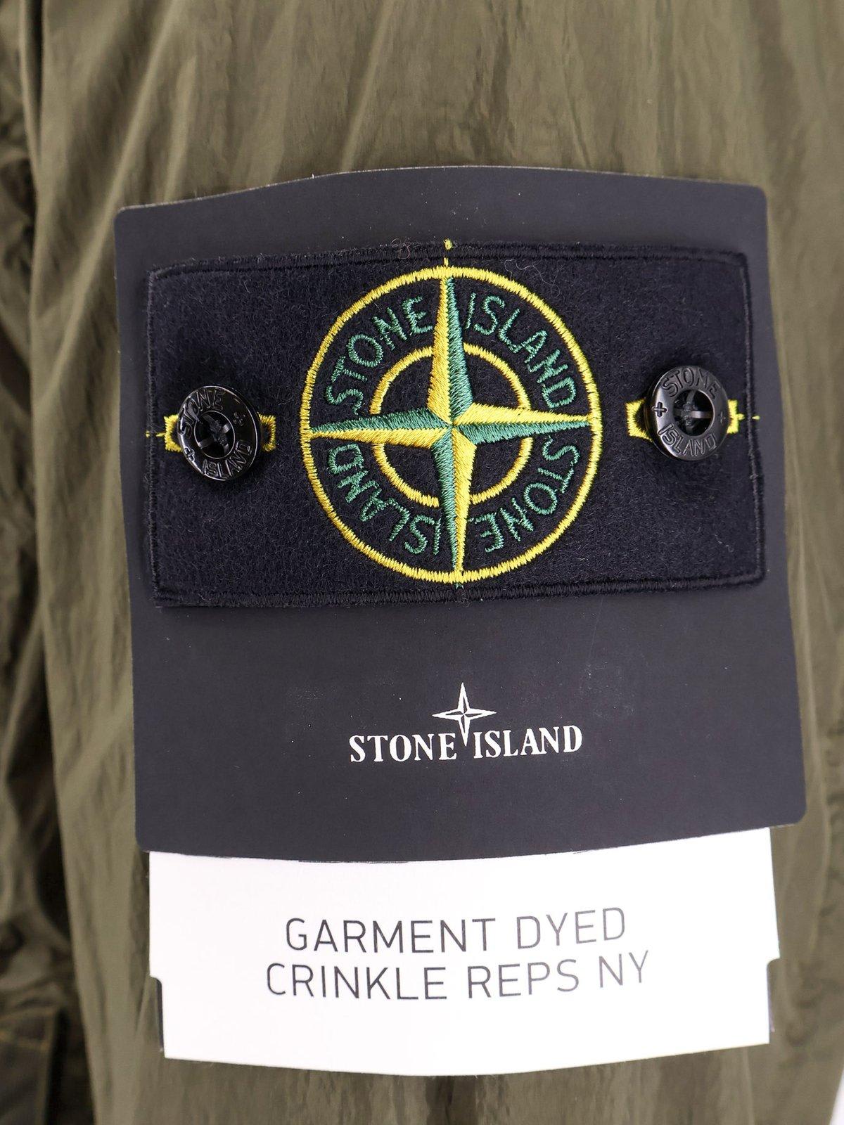 Stone Island Garment Dyde Crinkle Reps Ny Jacket In Green
