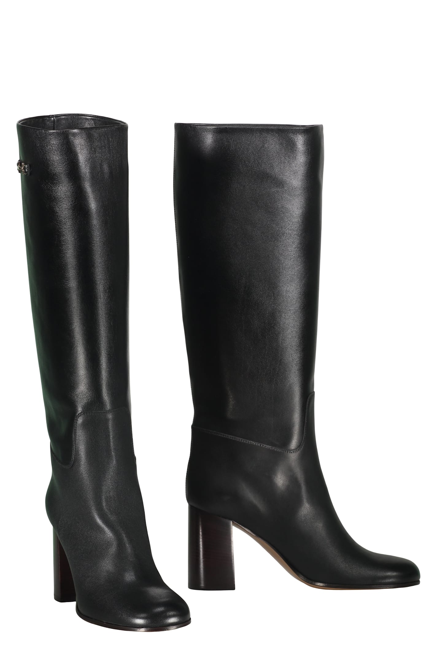 Ferragamo Woman Boot Black Size 8 Leather In Black
