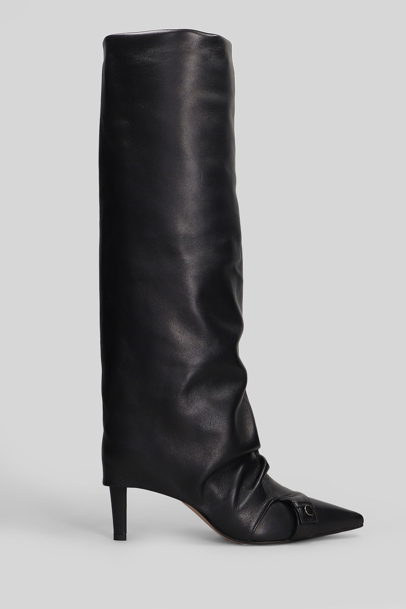 The Seller High Heels Boots In Black Leather In Black