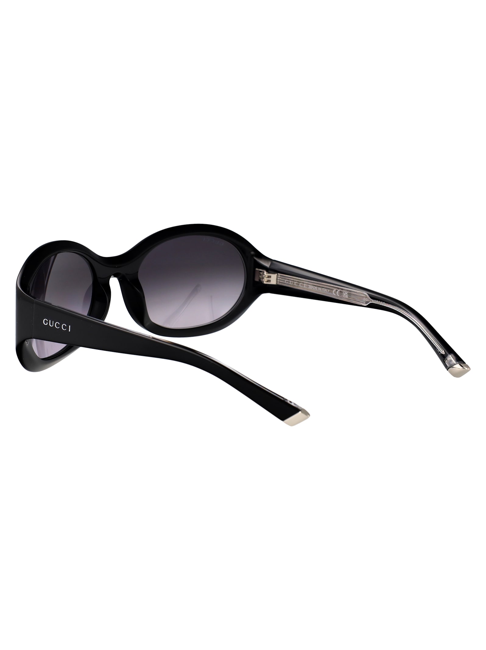 Gucci Black-black-grey Recycled Acetate Sunglasses In Neutral
