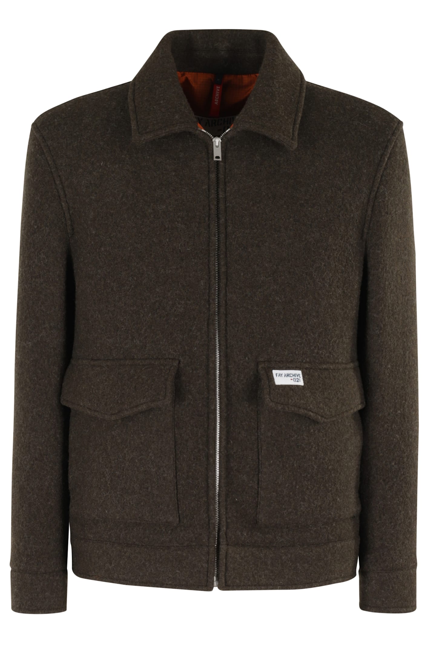 Fay Plush Truck Jacket Archive In Brown