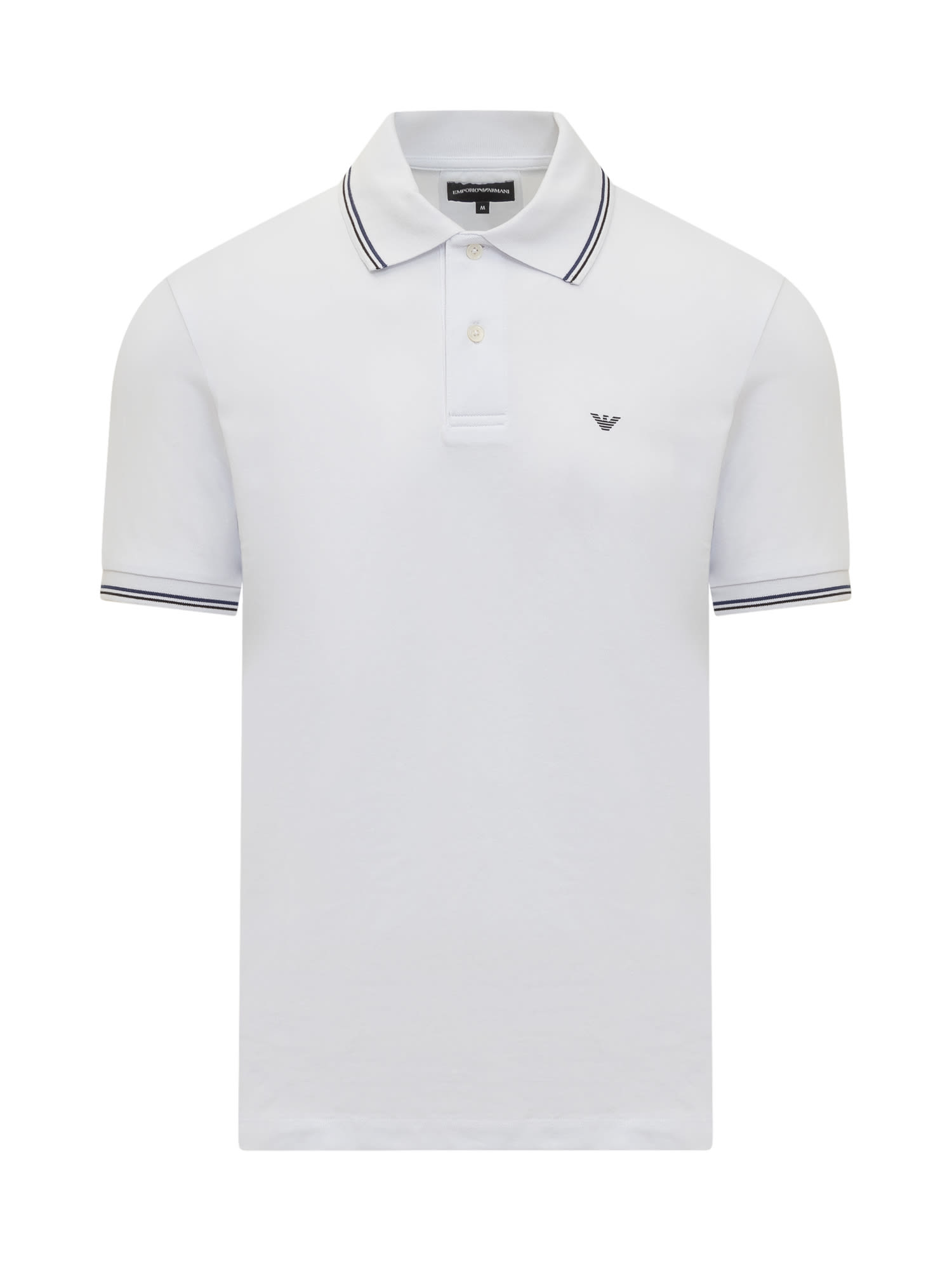 Shop Emporio Armani Polo With Logo In White