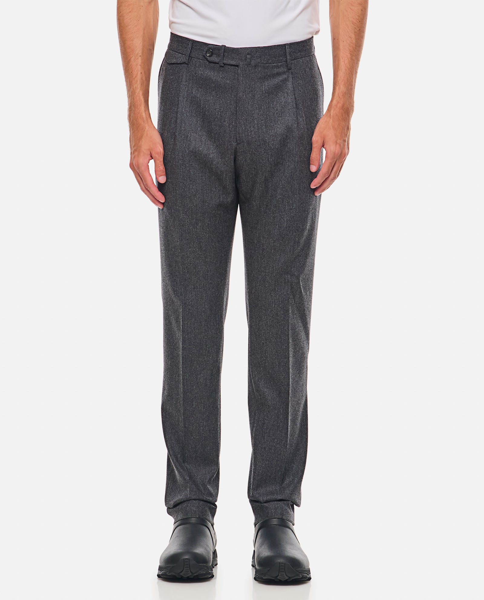 Shop Tagliatore Virgin Wool Pant In Grey