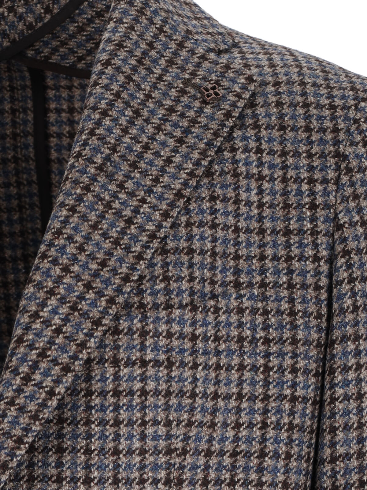 Tagliatore Tailored Blazer Houndstooth Front Pockets In Brown
