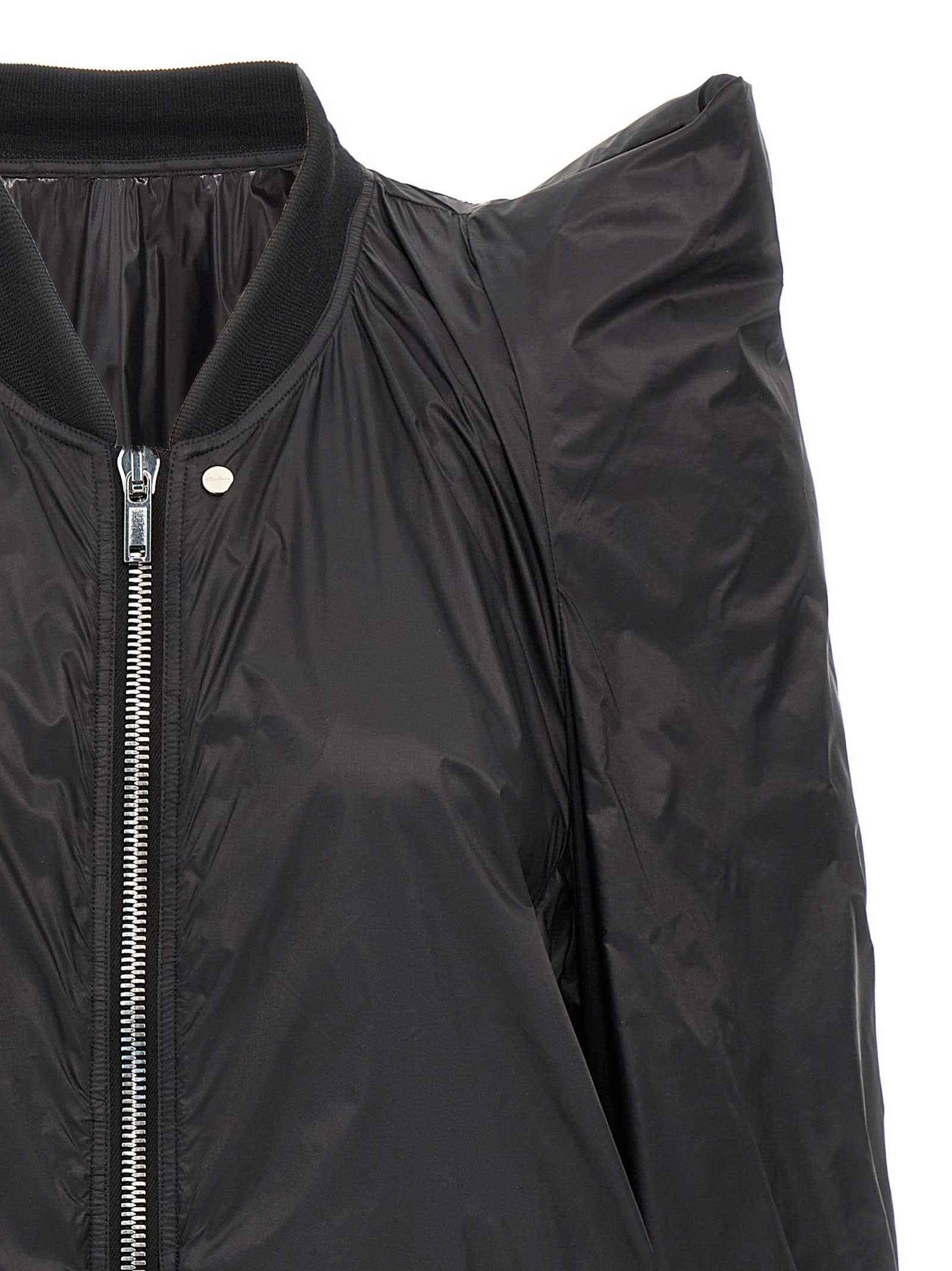 Rick Owens Womens Tec Flight Two-slip-pockets Shell Jacket Black