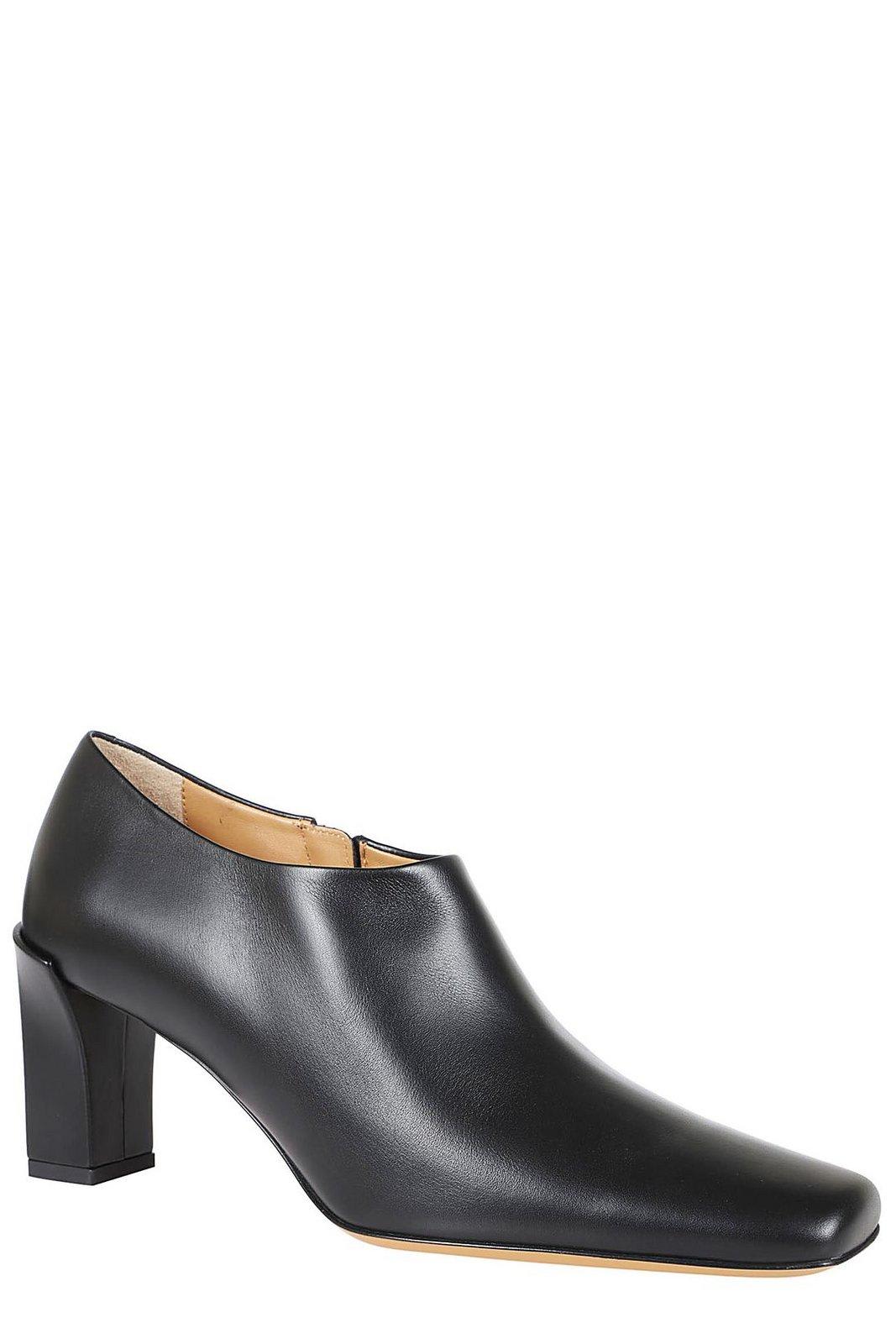 Shop Tod's Block Heel Ankle Boots In Nero