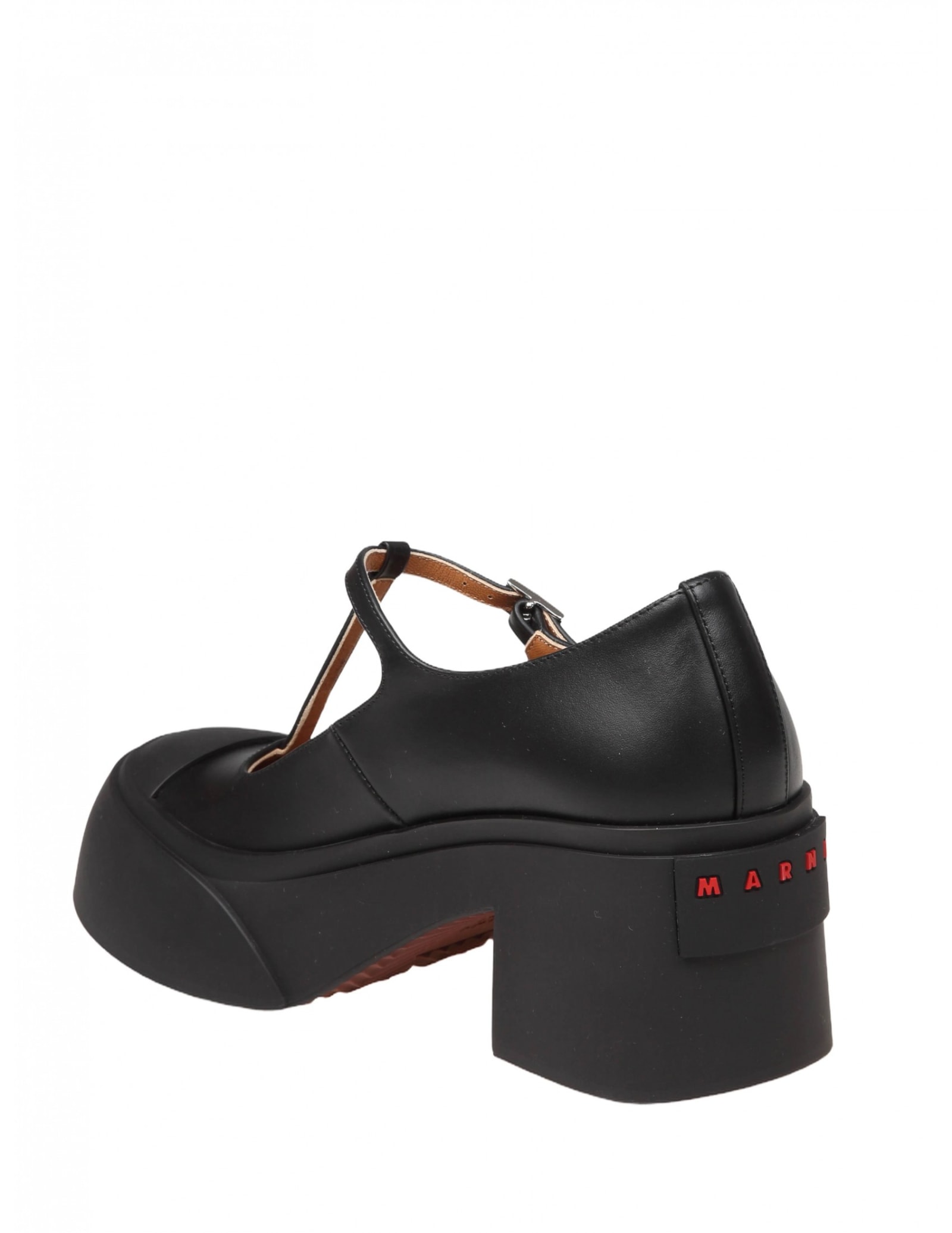 Shop Marni Pablo Mary Jane Sneakers In Black Leather