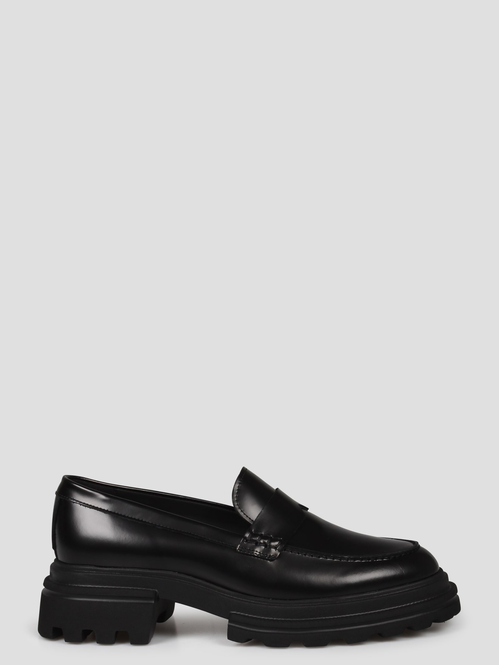 Shop Hogan 10-storey Loafers In Black