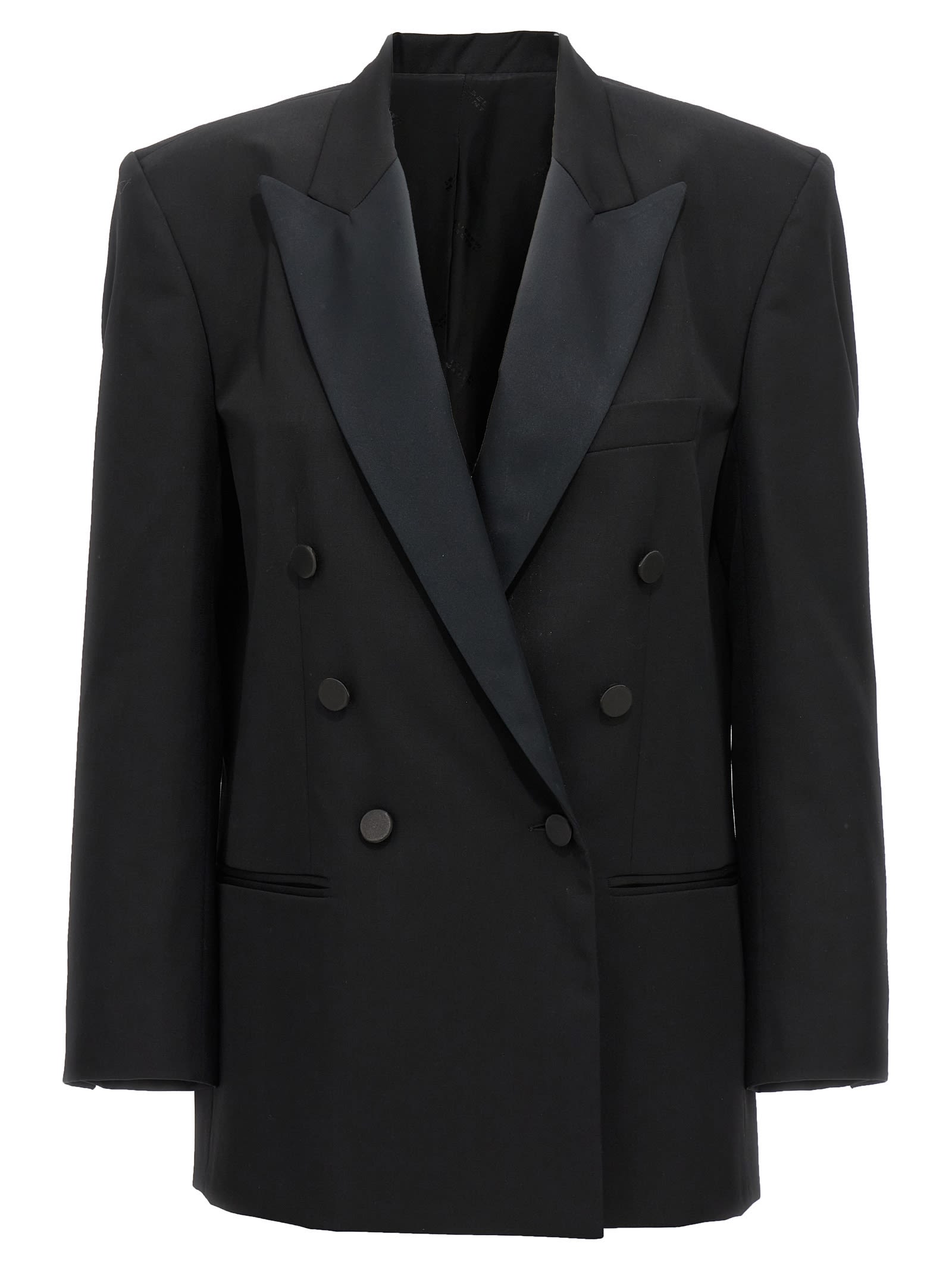Shop Isabel Marant Peagan Double-breasted Blazer In Black