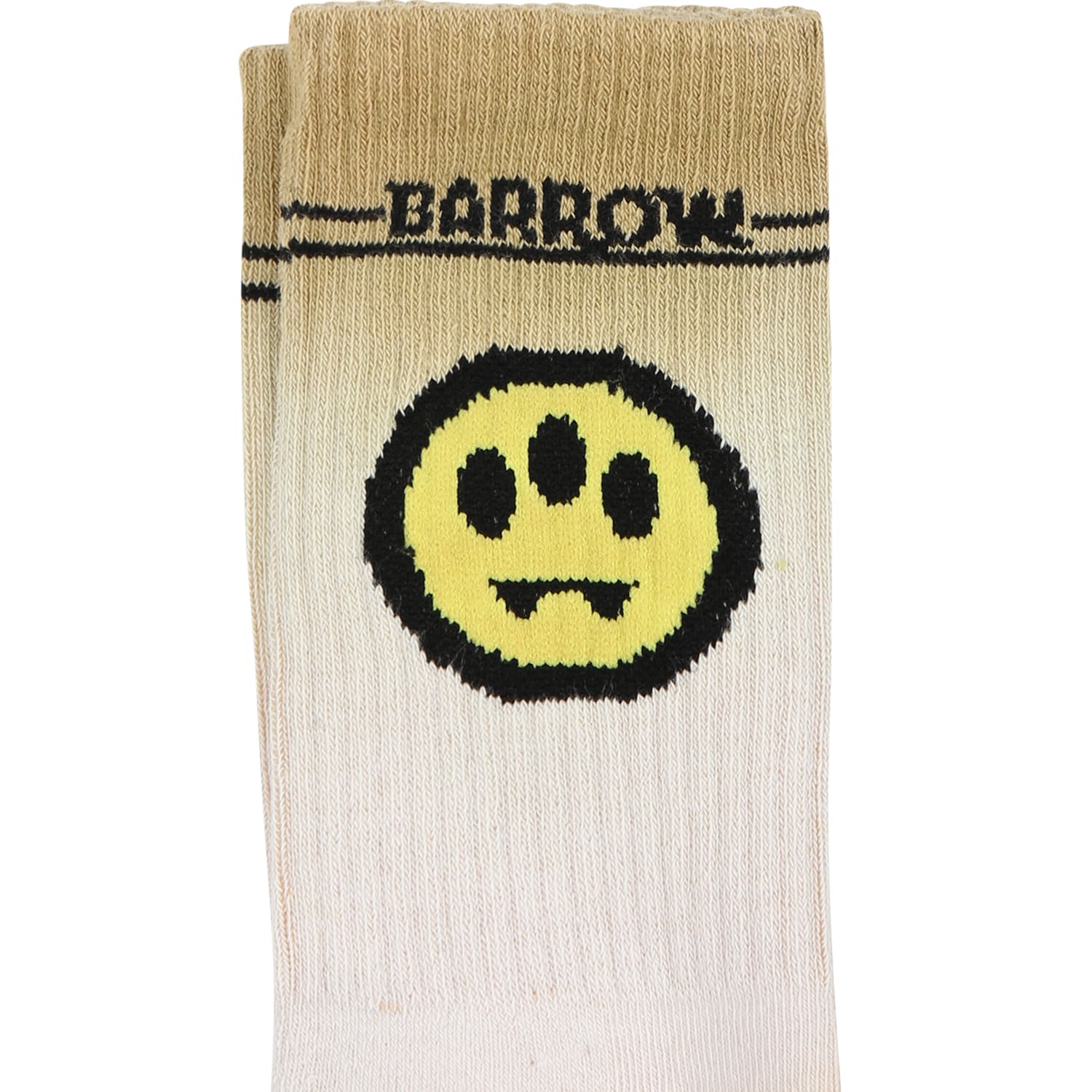 Shop Barrow Beige Socks For Kids With Smiley In Sabbia