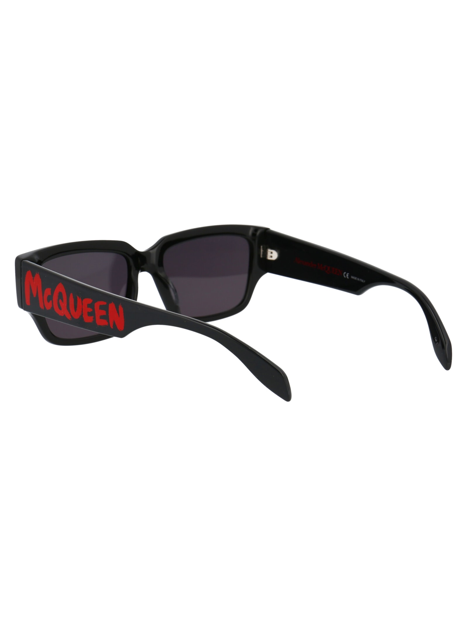 Shop Alexander Mcqueen Am0329s Sunglasses In 002 Black Black Grey