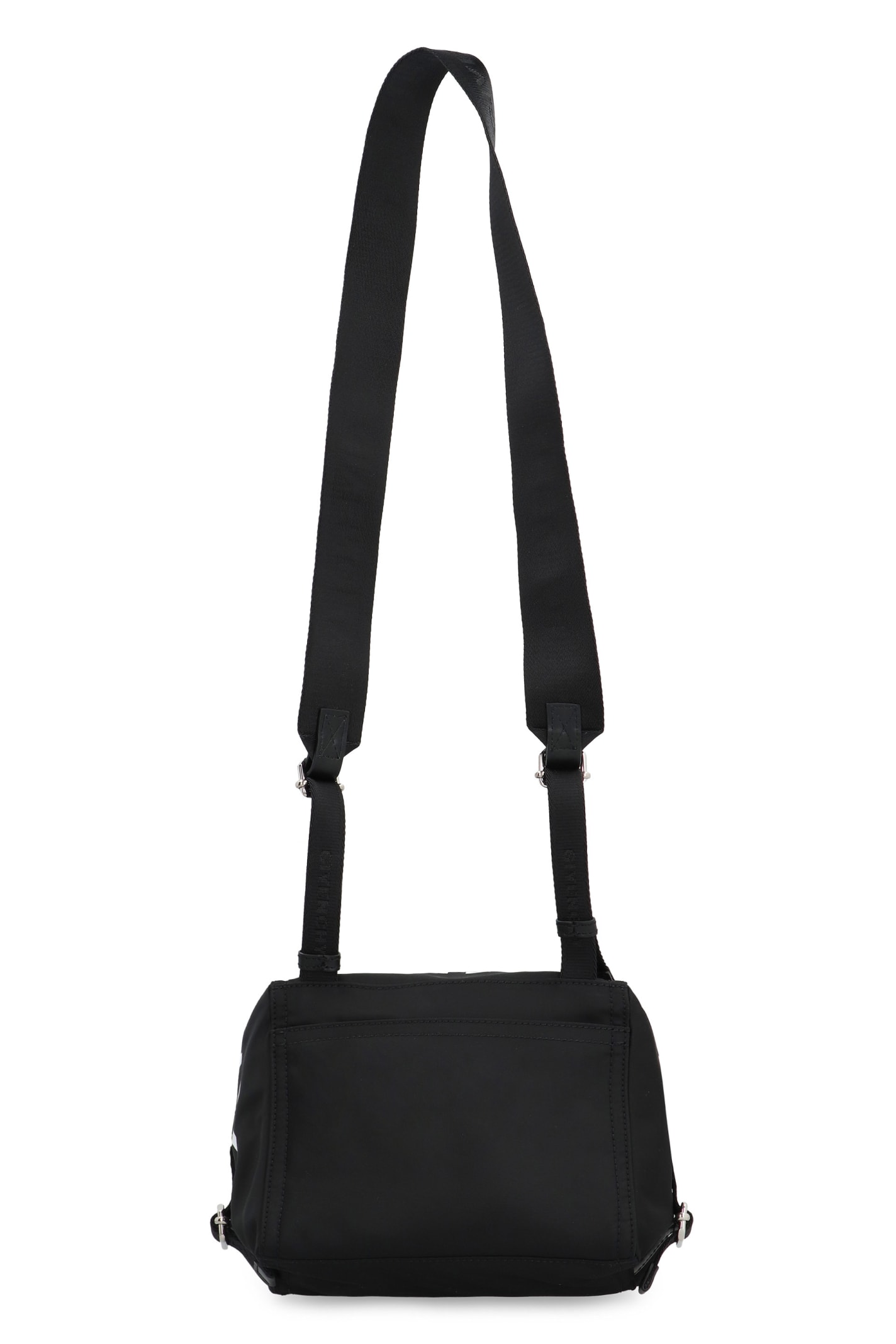 Shop Givenchy Mini Pandora Nylon Messenger Bag In Black