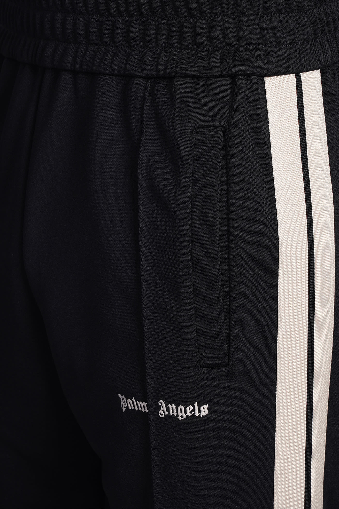 Shop Palm Angels Pants In Black Polyester
