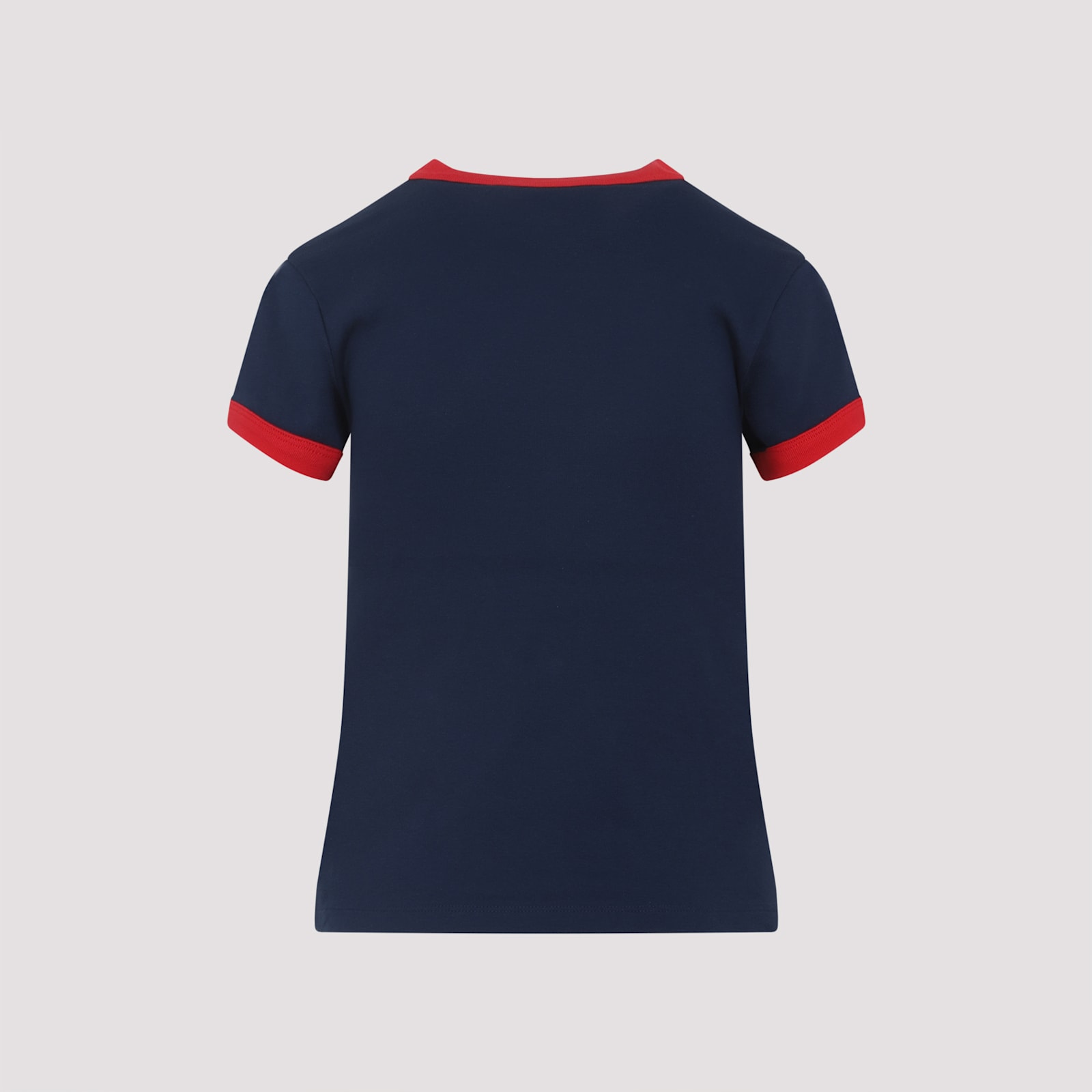 Valentino Fitted Cotton T-shirt Crew Neck In Blue
