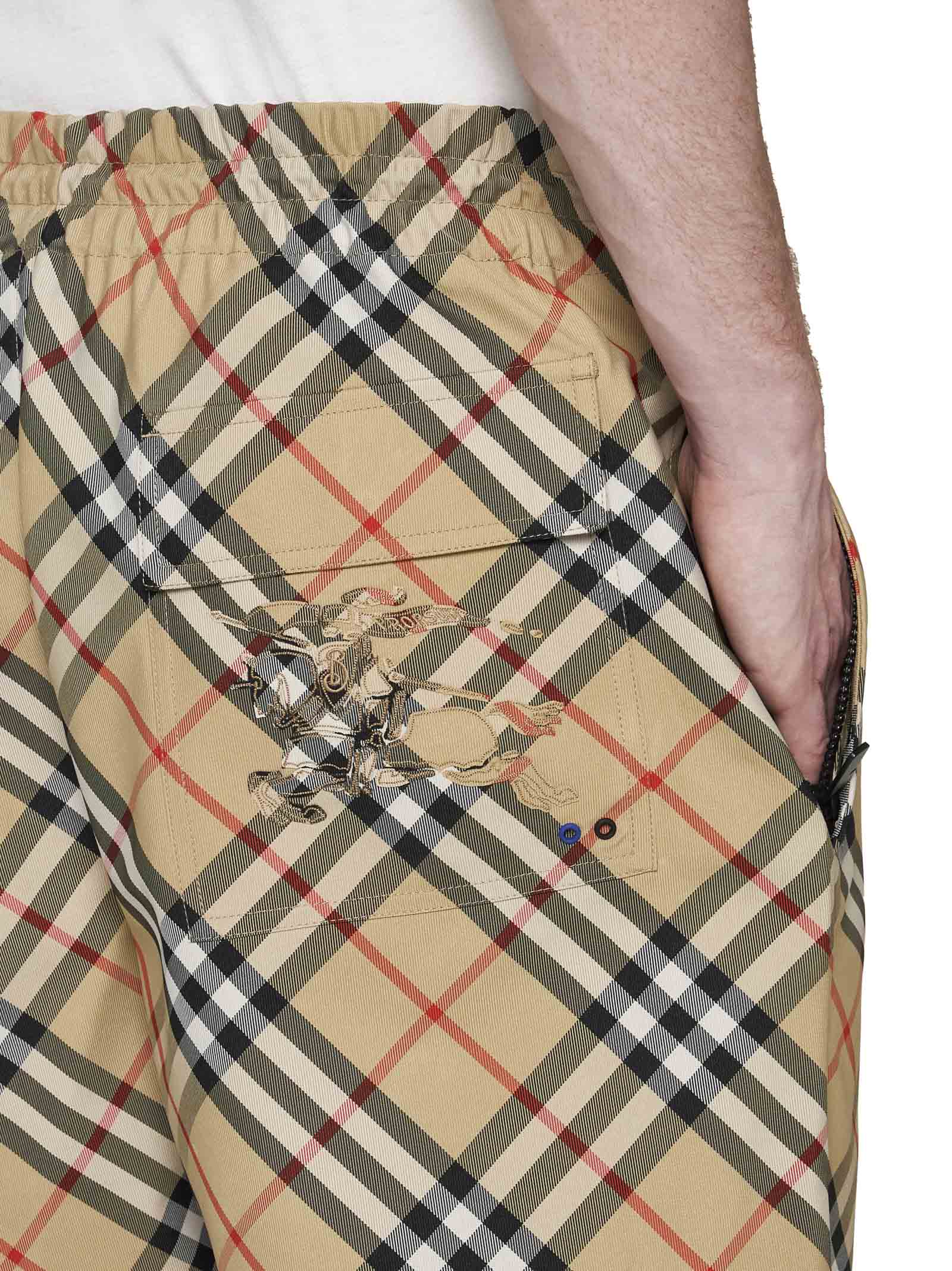 Shop Burberry Shorts In Sand Ip Check