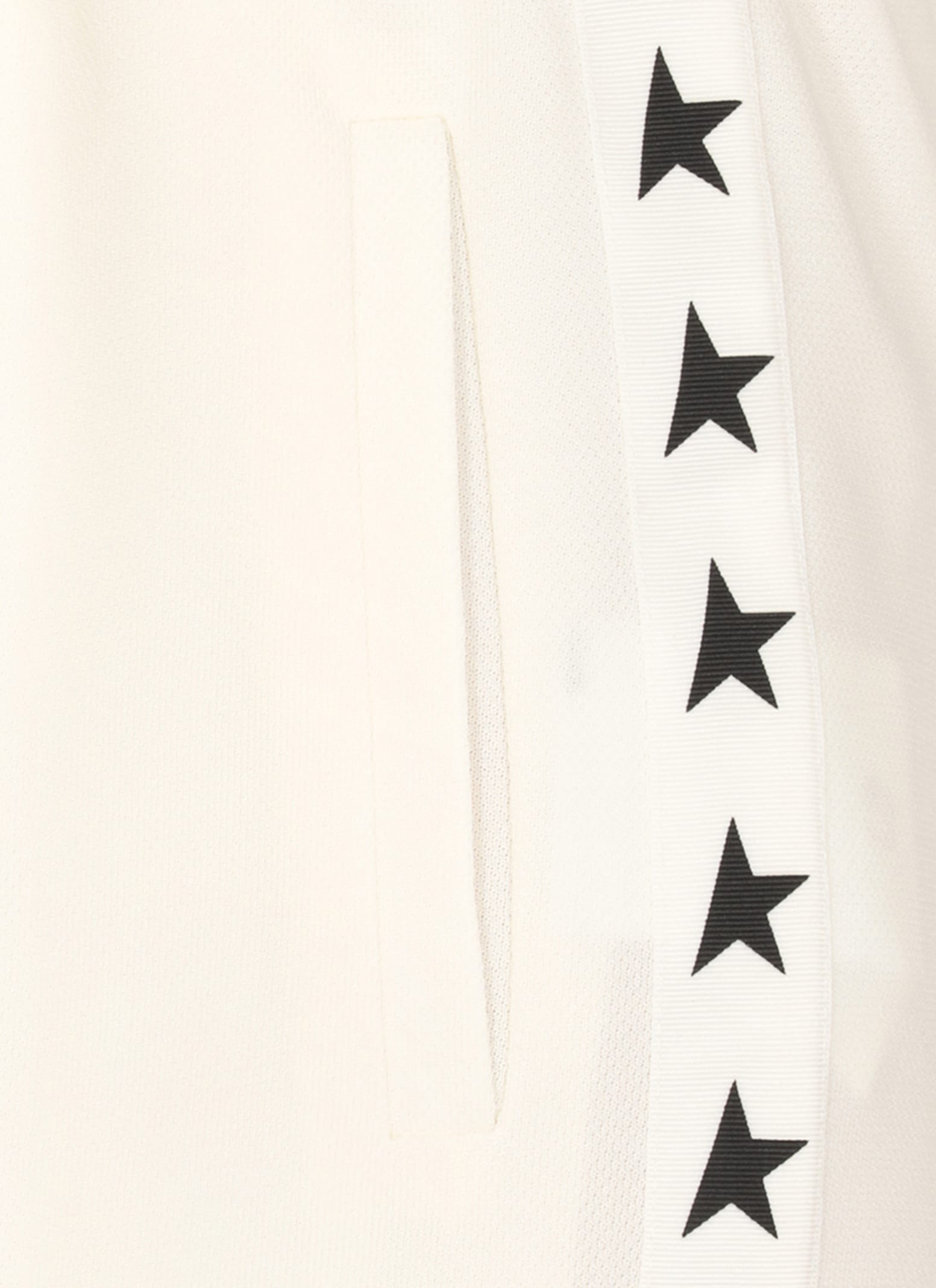 Golden Goose Straight Trousers With Drawstring And Pockets In White