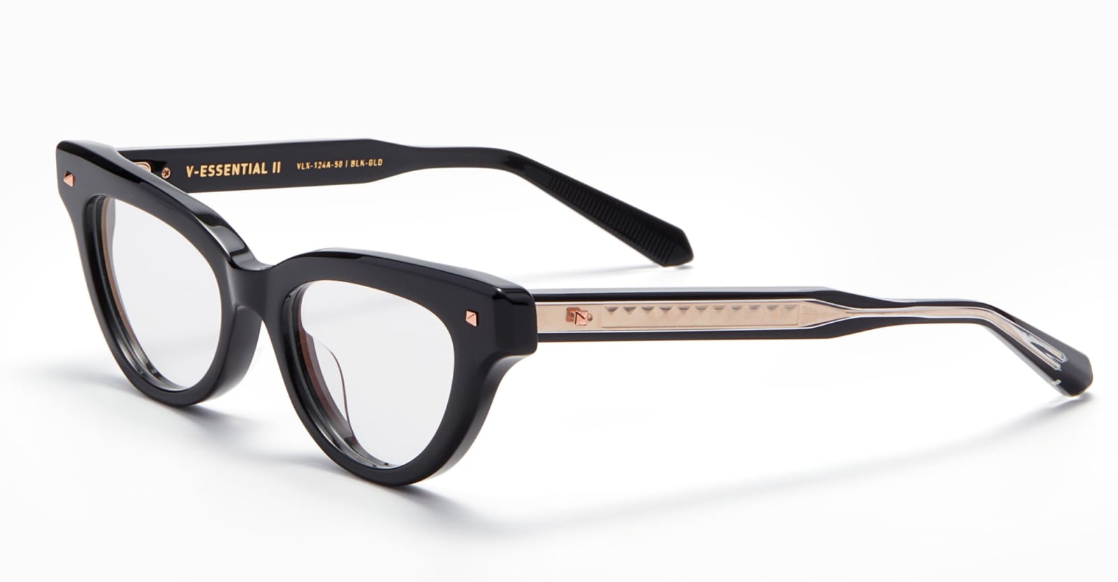 Shop Valentino V-essential-ii - Black Sunglasses In Shiny Black
