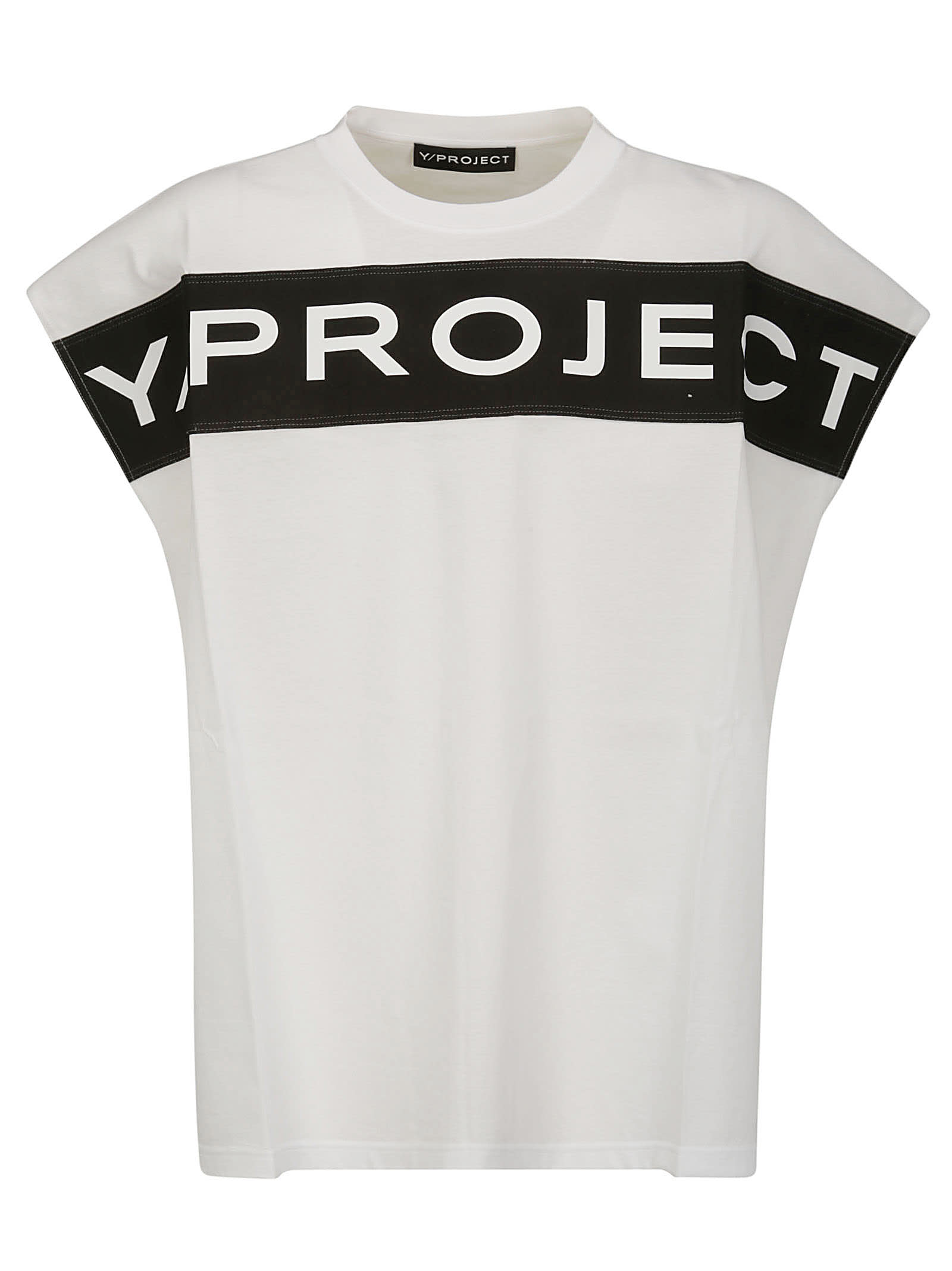 Shop Y/project Scrunched Logo Tank Top In Optic White