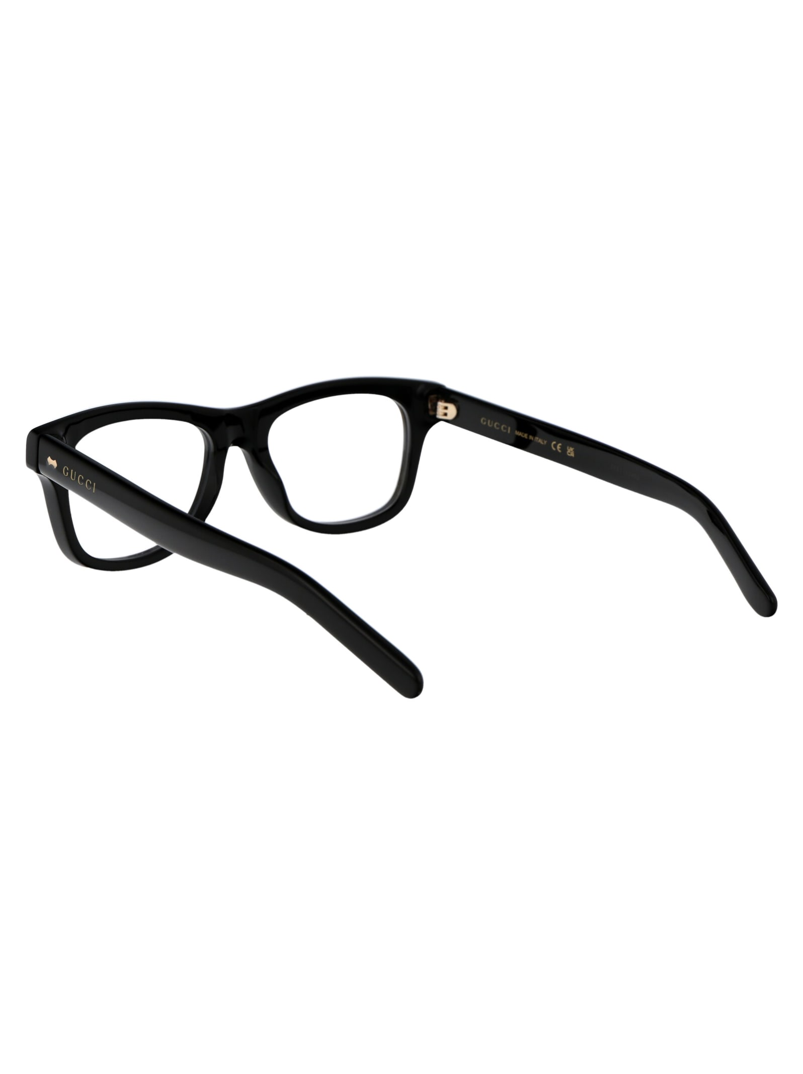 Shop Gucci Gg1526o Glasses In 001 Black Black Transparent