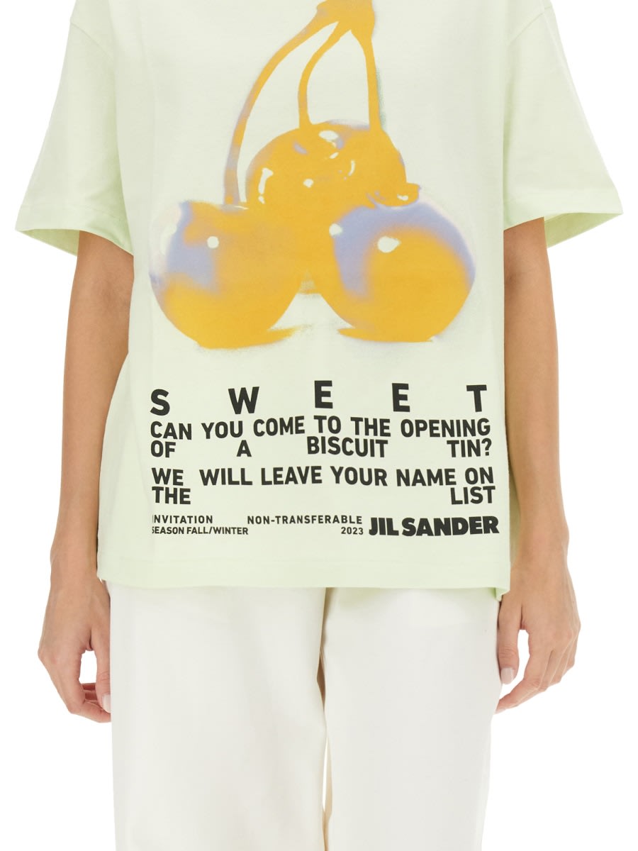 Shop Jil Sander T-shirt With Print In White