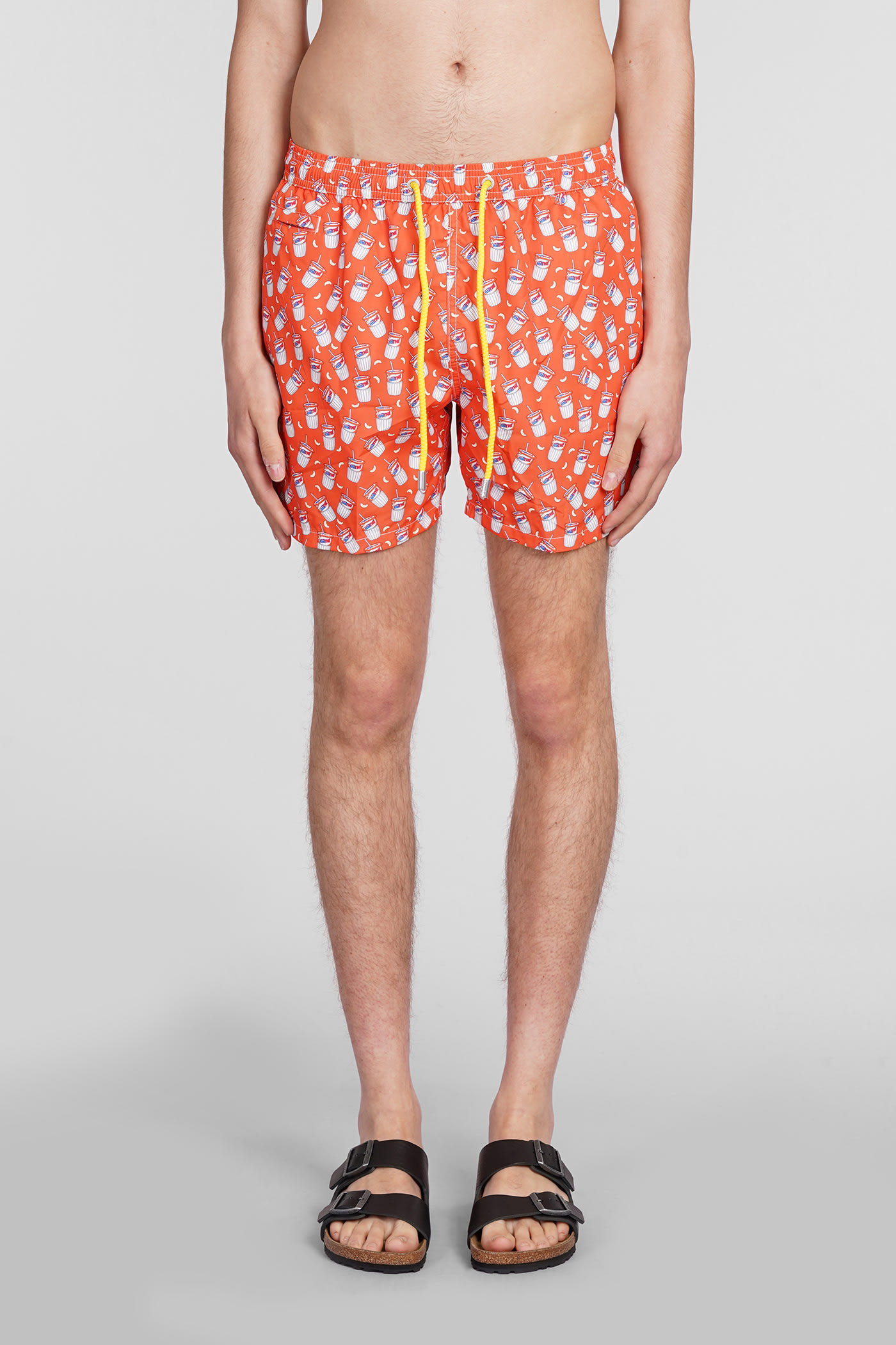 Shop Mc2 Saint Barth Lighting Micro Fanta Beachwear In Orange Polyester